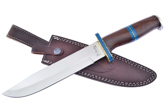 14" Rosewood Bowie w/Leather Sheath