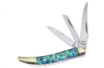 3" Green Crush Abalone 3-Blade Toothpick