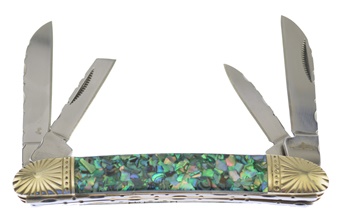 3.875" Green Crush Abalone Congress