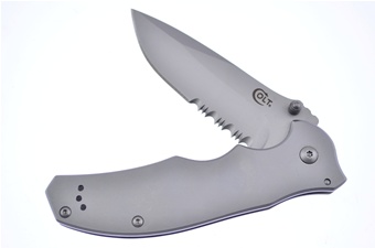 4.5" Colt Silver Stainless Steel Tactical Folder