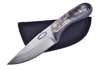 5.75" Buff Horn Skinner w/Sheath