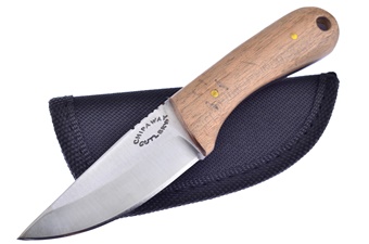 5.75" Walnut Wood Skinner w/Sheath