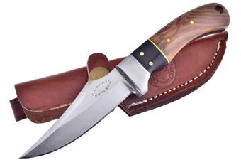 7" Olivewood/Buffalo Horn Skinner w/Sheath