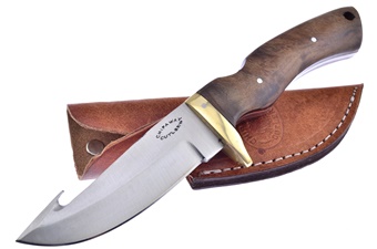 9" Walnut Wood Guthook Hunter w/Sheath