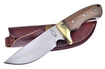 8" Walnut Wood Skinner w/Sheath