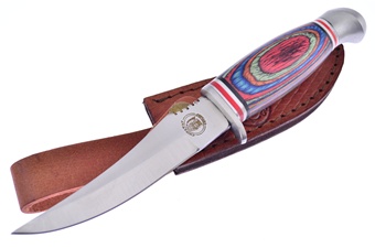 8.5" Frostwood Skinner w/Leather Sheath