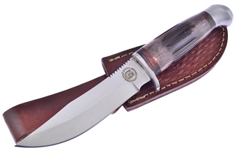 8.5" Red Torch Bone Bowie w/Sheath