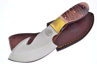 7.5" Brown Bone Bowie w/Sheath