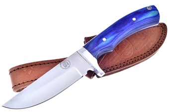 8.75" Blue Pakkawood Hunter w/Sheath
