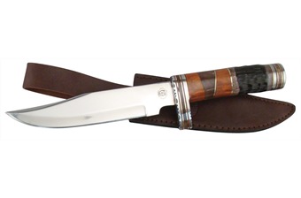 12" Brown Bone/Cocobolo Bowie w/Sheath