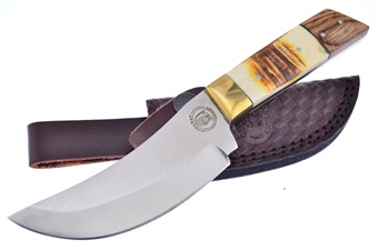 8.75" Wood/Bone Hunter w/Sheath