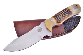 9" Torchbone Bowie w/Leather Sheath