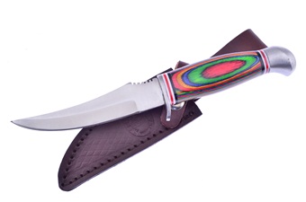 8.5" Frostwood Skinner w/ Leather Sheath