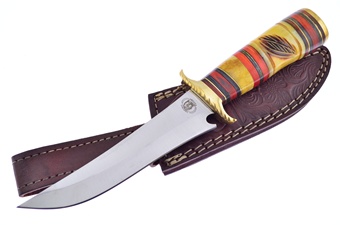 10" Yellow Bone Bowie w/Sheath