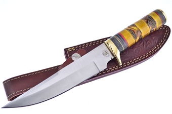 12" Yellow Bone Bowie w/Sheath