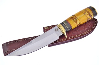 10" Yellow Bone Bowie w/Sheath