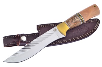 12" Olivewood/Dark Pine Bowie w/Sheath