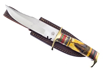 12" Yellow Bone Stainless Steel  Bowie
