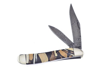 2.75" Michael Prater Case Mammoth Chunk Damascus Peanut