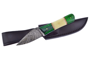7.5" Damascus Wedge Green
