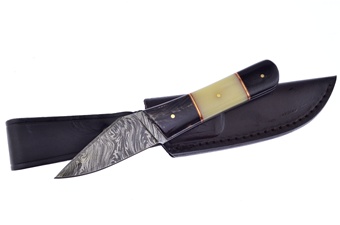 7.5" Damascus Wedge Horn/Bone