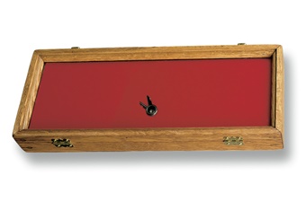 Hardwood Display Case 7 X 18 Red