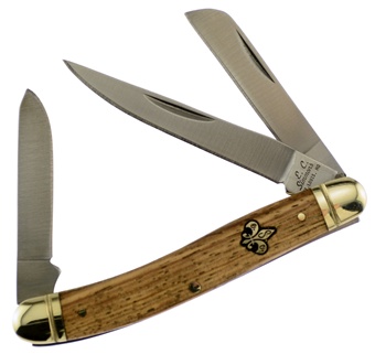 3.5" E.C. Simmons Zebra Wood Stockman