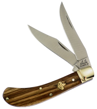 3.5" E.C. Simmons Zebra Wood Saddlehorn