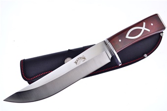 11.75" Wood Ichthus Bowie w/Sheath