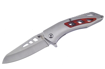 4.5" Stainless Steel Pakkawood Insert Assisted Folder