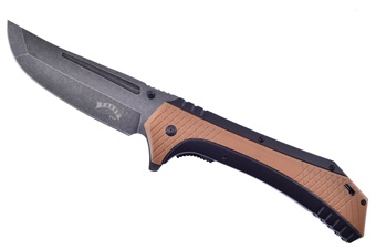 7" Brown Aluminum.Assist Open Tactical