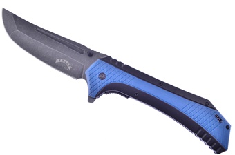 7" Closed Dark Blue Aluminum Assisted Open