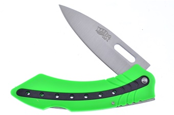 4" Green/Black Injection Molded Lockback