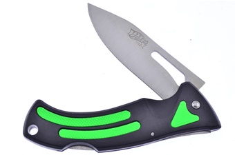 4" Green Black Injection Molding Lockback