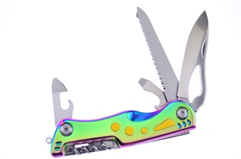 4.25" Rainbow Titanium Multitool