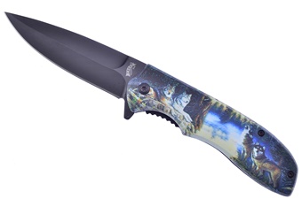 4.5" Aluminum Wolf Art Snapshot