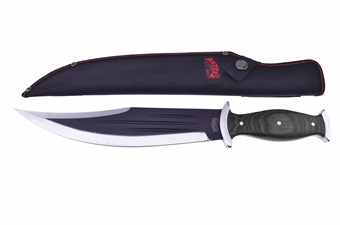 15.5" Black Pakkawood Stainless Steel Blade w/ Sheath