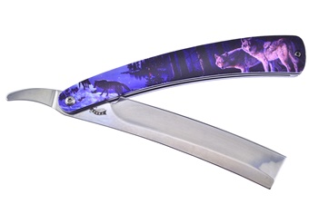 5.5" Wolf Print Abs Razor