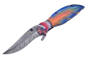 4.5" Orange Feather Aluminum Snapshot