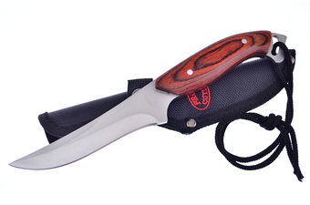 9.25" Red Pakkawood Skinner