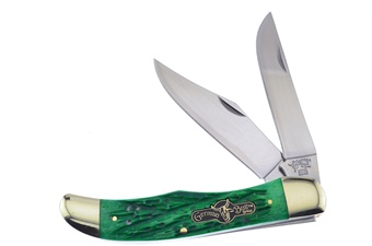 5.25"Closed Antique Green Bone D2 Cnc  Sheath
