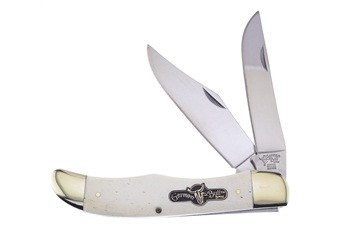 5.25" White Smoothbone D2 w/ Sheath
