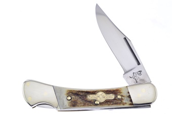 3.5" German Bull Stag Lockback