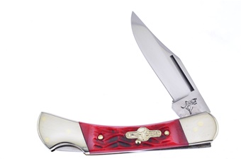 3.5" Red Pickbone Lockback