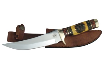 12" Yellow Bone Bowie w/Sheath