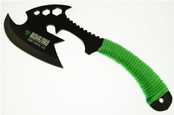 12" Green Fabric-Wrap Axe w/Sheath