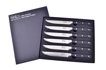 H&R Black Bakelite Steak Knife Set