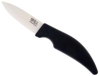 7" Black Rubberized Ceramic Knife