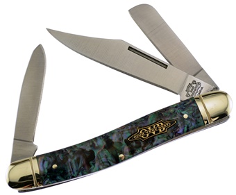 4.625" Imitation Abalone Composite Stockman