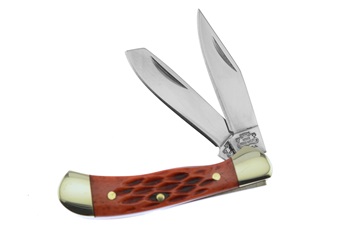 2.5" Dark Red Walnut Bone Baby Saddlehorn
